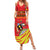 Custom Uganda Independence Day 1962 Summer Maxi Dress Coat Of Arms With Kente Patterns - Wonder Print Shop