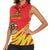 Custom Uganda Independence Day 1962 Women Sleeveless Polo Shirt Coat Of Arms With Kente Patterns - Wonder Print Shop