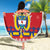 Colombia Christmas Beach Blanket Libertad y Orden With Feliz Navidad - Wonder Print Shop