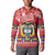 Colombia Christmas Button Sweatshirt Libertad y Orden With Feliz Navidad - Wonder Print Shop