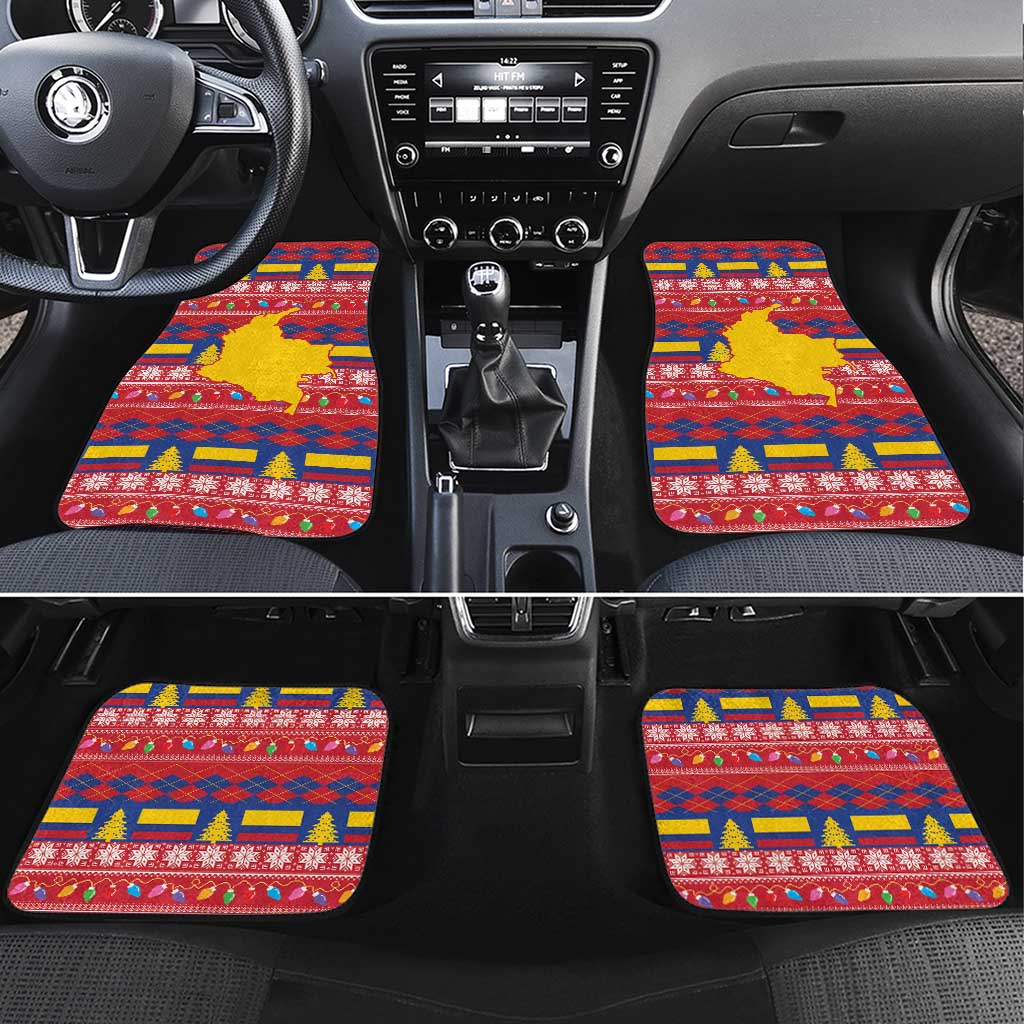 Colombia Christmas Car Mats Libertad y Orden With Feliz Navidad - Wonder Print Shop