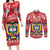 Colombia Christmas Couples Matching Long Sleeve Bodycon Dress and Long Sleeve Button Shirt Libertad y Orden With Feliz Navidad - Wonder Print Shop