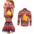 Colombia Christmas Couples Matching Mermaid Dress and Long Sleeve Button Shirt Libertad y Orden With Feliz Navidad