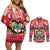 Colombia Christmas Couples Matching Off Shoulder Short Dress and Long Sleeve Button Shirt Libertad y Orden With Feliz Navidad - Wonder Print Shop