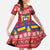 Colombia Christmas Kid Short Sleeve Dress Libertad y Orden With Feliz Navidad - Wonder Print Shop