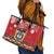 Colombia Christmas Leather Tote Bag Libertad y Orden With Feliz Navidad - Wonder Print Shop