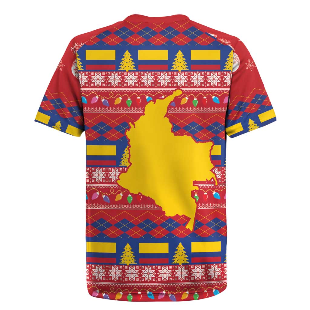 Colombia Christmas Rugby Jersey Libertad y Orden With Feliz Navidad - Wonder Print Shop