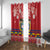 Colombia Christmas Window Curtain Libertad y Orden With Feliz Navidad - Wonder Print Shop