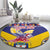 Personalized Colombia Christmas Round Carpet Andean Condor With Seamless Pattern