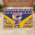 Personalized Colombia Christmas Rubber Doormat Andean Condor With Seamless Pattern - Wonder Print Shop