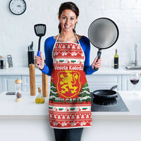 Bulgaria Christmas Apron Merry Xmas Lion Crest - Wonder Print Shop