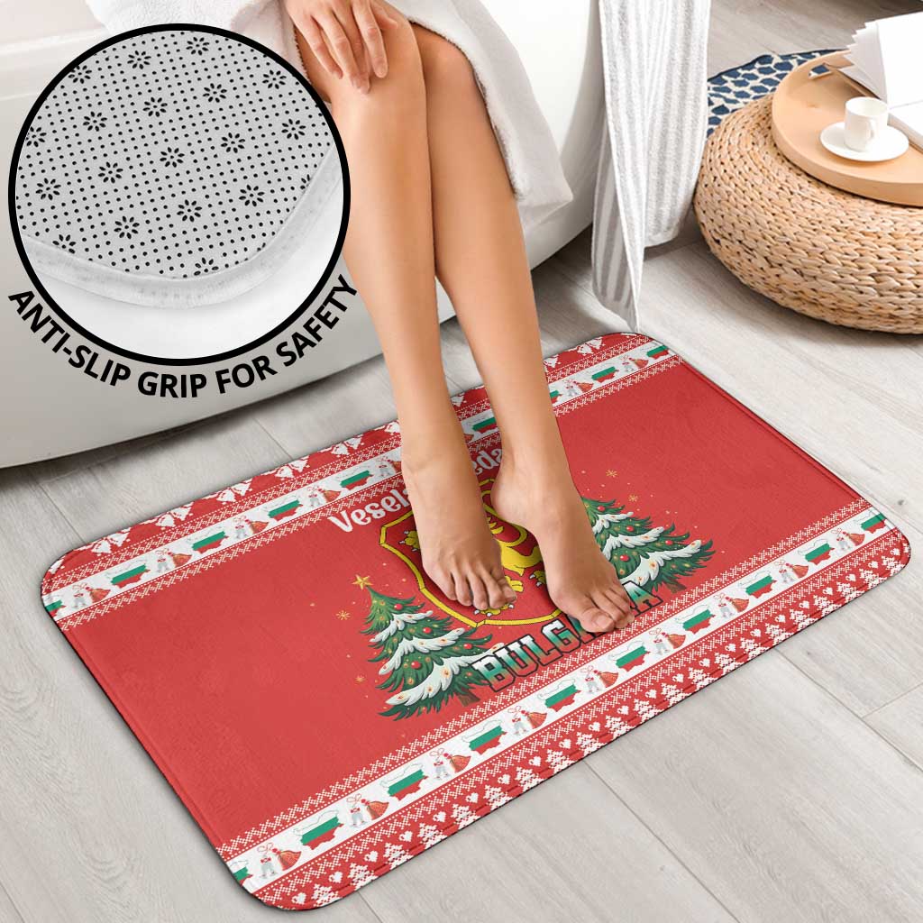 Bulgaria Christmas Bathroom Set Merry Xmas Lion Crest - Wonder Print Shop