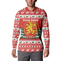 Bulgaria Christmas Button Sweatshirt Merry Xmas Lion Crest - Wonder Print Shop