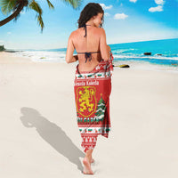 Bulgaria Christmas Sarong Merry Xmas Lion Crest - Wonder Print Shop