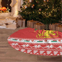 Bulgaria Christmas Tree Skirt Merry Xmas Lion Crest - Wonder Print Shop