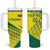 Custom Lithuania Volleyball Tumbler With Handle Go Champion Sporty Style - Wonder Print Shop