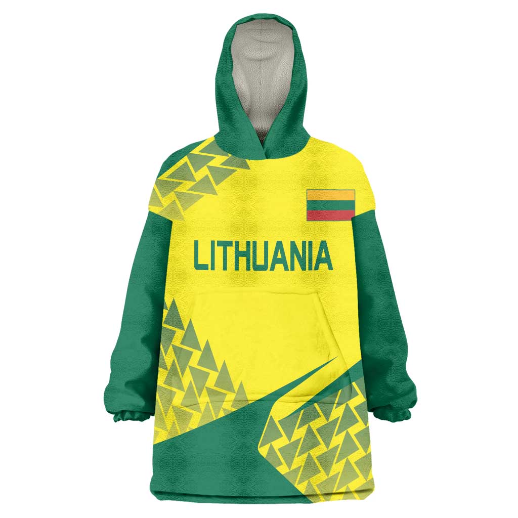 Custom Lithuania Volleyball Wearable Blanket Hoodie Go Champion Sporty Style - Wonder Print Shop