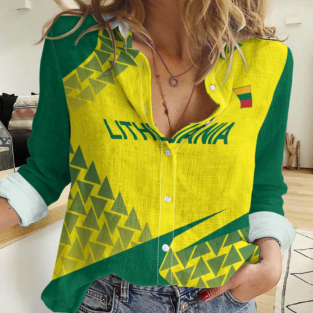 Custom Lithuania Volleyball Women Casual Shirt Go Champion Sporty Style