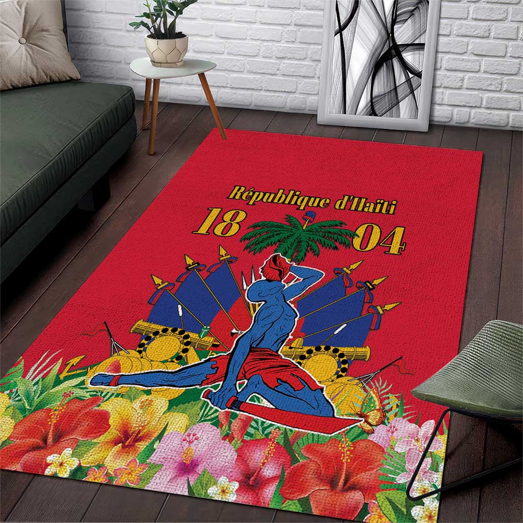 Haiti Independence Day Area Rug Le Marron Inconnu Unity Makes Strength