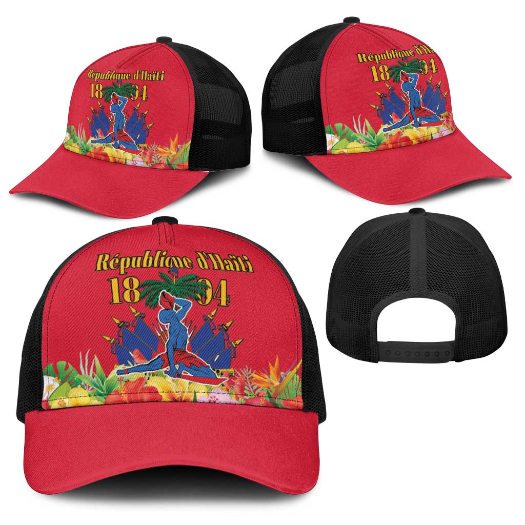 Haiti Independence Day Baseball Net Cap Le Marron Inconnu Unity Makes Strength - Wonder Print Shop