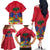 Haiti Independence Day Family Matching Off The Shoulder Long Sleeve Dress and Hawaiian Shirt Le Marron Inconnu Unity Makes Strength - Wonder Print Shop