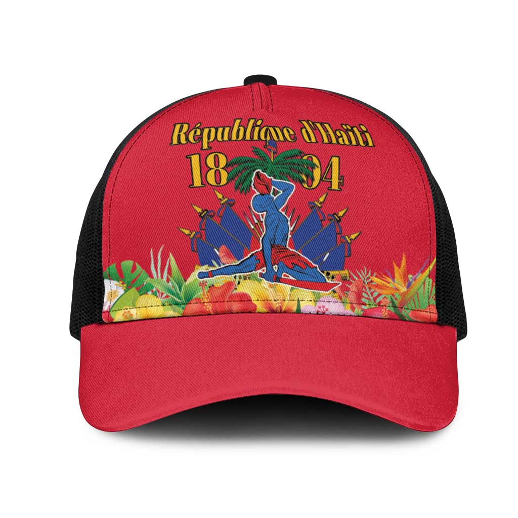 Haiti Independence Day Mesh Trucker Cap Le Marron Inconnu Unity Makes Strength - Wonder Print Shop