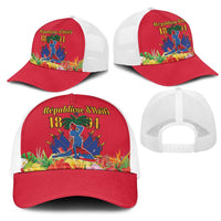 Haiti Independence Day Mesh Trucker Cap Le Marron Inconnu Unity Makes Strength - Wonder Print Shop