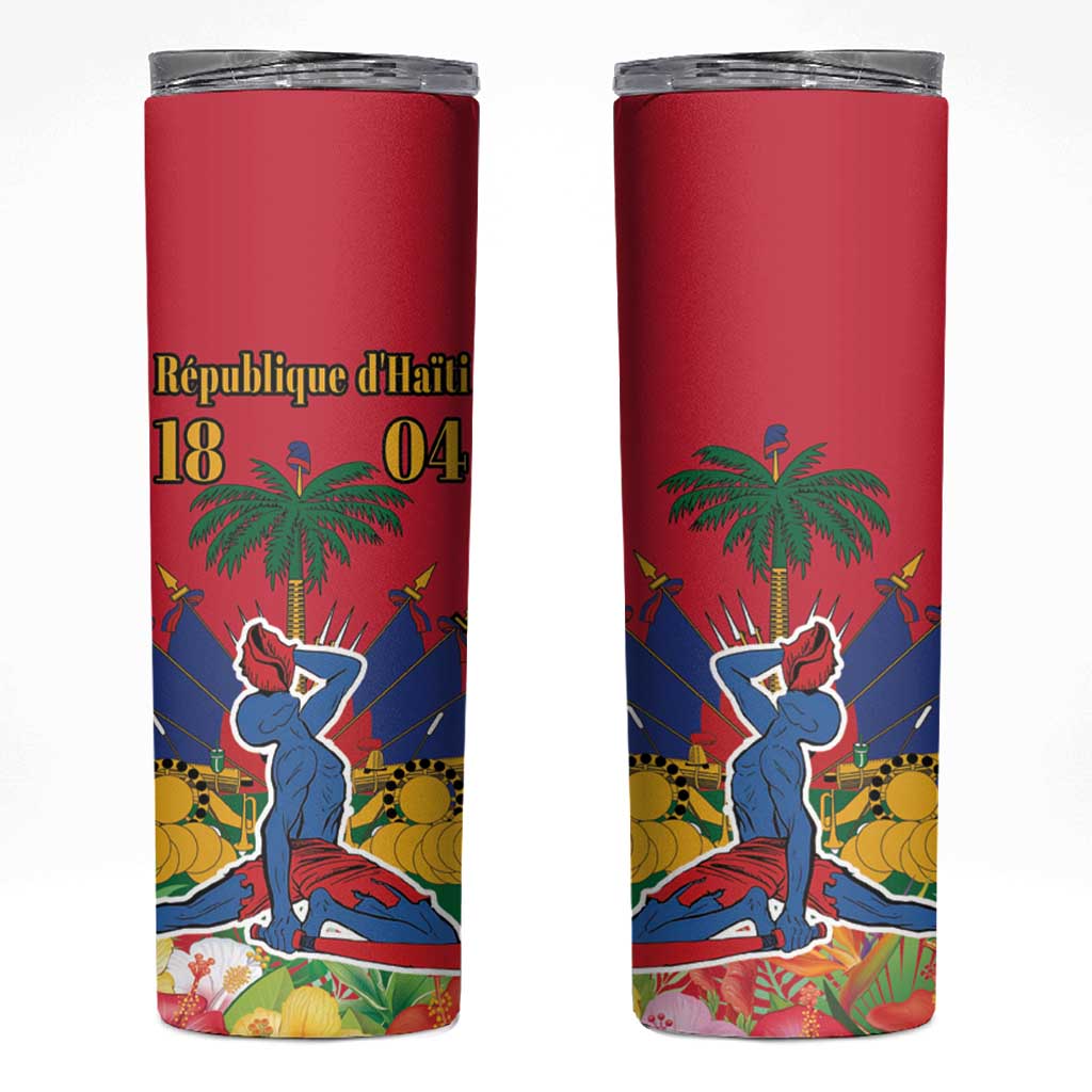 Haiti Independence Day Skinny Tumbler Le Marron Inconnu Unity Makes Strength - Wonder Print Shop