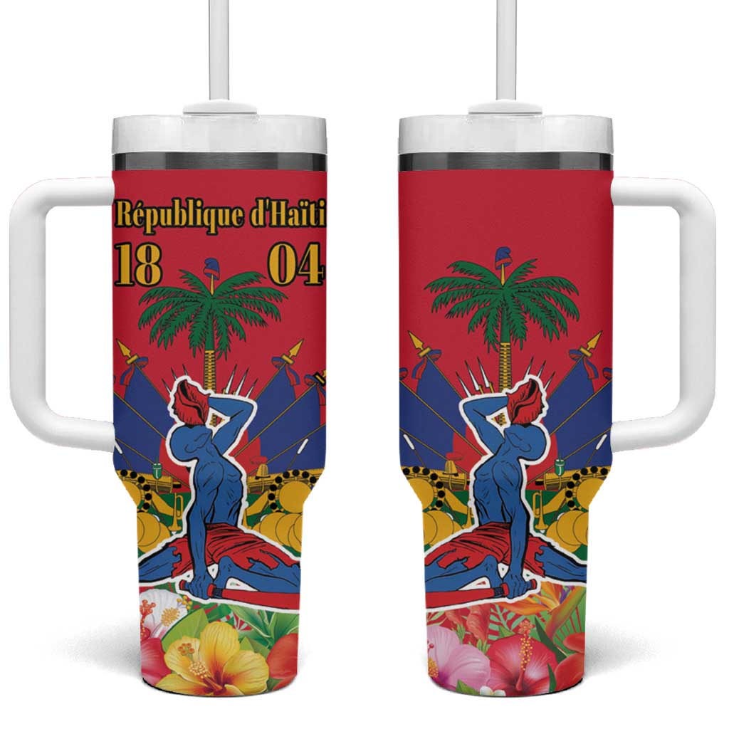 Haiti Independence Day Tumbler With Handle Le Marron Inconnu Unity Makes Strength - Wonder Print Shop