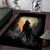 Personalized Estonia Area Rug Wolf Howling At The Moon - Wonder Print Shop