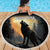 Personalized Estonia Beach Blanket Wolf Howling At The Moon - Wonder Print Shop