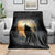 Personalized Estonia Blanket Wolf Howling At The Moon