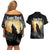 Personalized Estonia Couples Matching Off Shoulder Short Dress and Hawaiian Shirt Wolf Howling At The Moon - Wonder Print Shop