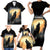 Personalized Estonia Family Matching Short Sleeve Bodycon Dress and Hawaiian Shirt Wolf Howling At The Moon - Wonder Print Shop