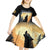 Personalized Estonia Kid Short Sleeve Dress Wolf Howling At The Moon - Wonder Print Shop