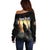 Personalized Estonia Off Shoulder Sweater Wolf Howling At The Moon