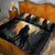 Personalized Estonia Quilt Bed Set Wolf Howling At The Moon - Wonder Print Shop