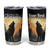 Personalized Estonia Tumbler Cup Wolf Howling At The Moon - Wonder Print Shop