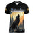 Personalized Estonia Women V-Neck T-Shirt Wolf Howling At The Moon - Wonder Print Shop