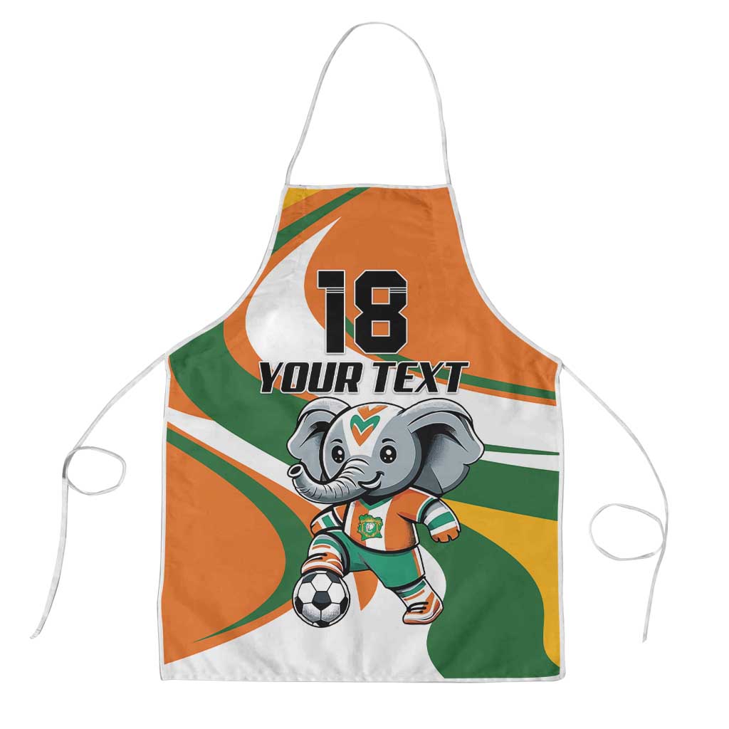Custom Ivory Coast Football Apron Les Elephants Mascot - Wonder Print Shop