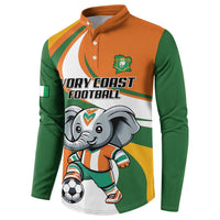 Custom Ivory Coast Football Button Sweatshirt Les Elephants Mascot