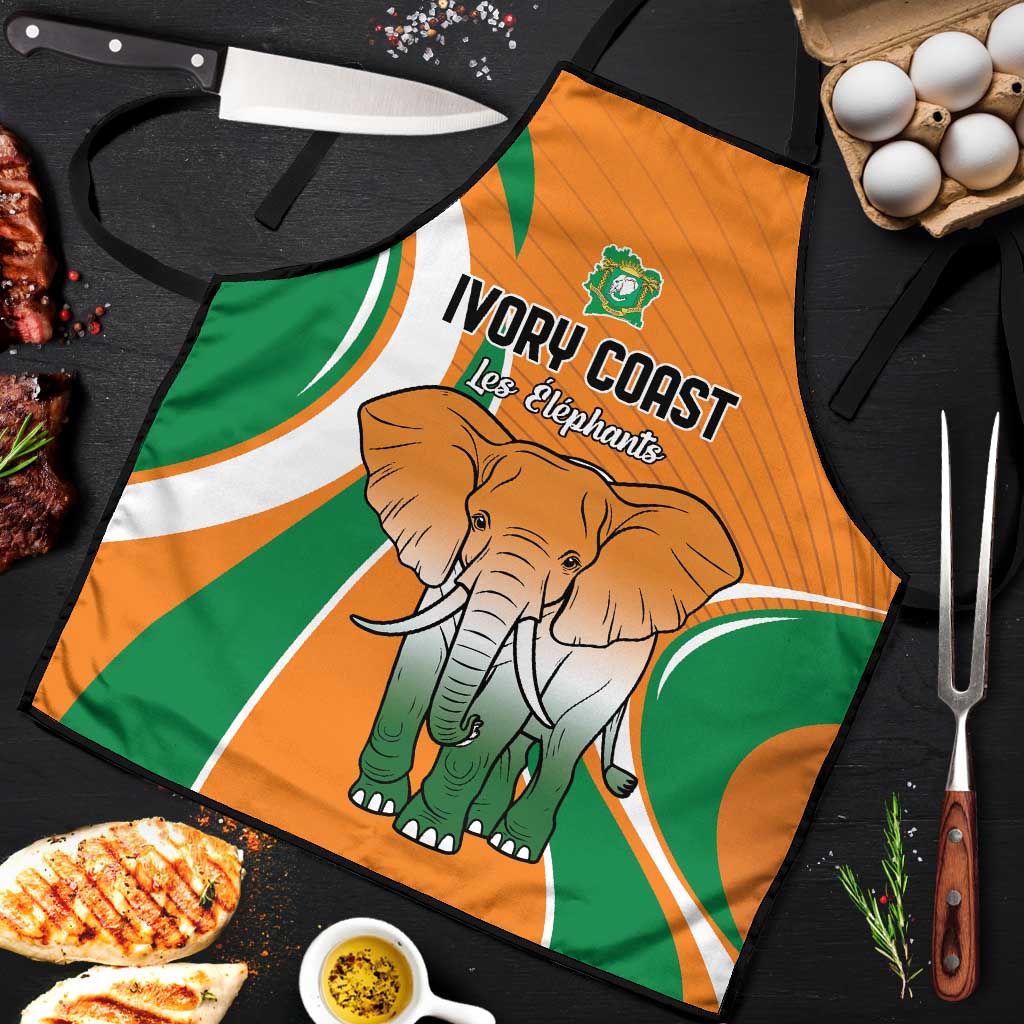 Ivory Coast Football Apron Les Elephants Spirit - Wonder Print Shop