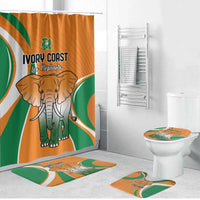 Ivory Coast Football Bathroom Set Les Elephants Spirit - Wonder Print Shop