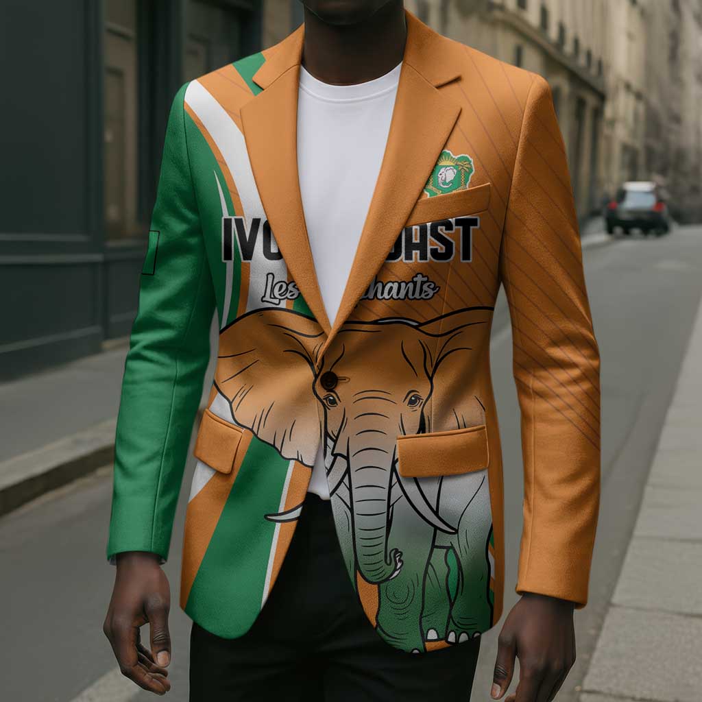 Custom Ivory Coast Football Blazer Les Elephants Spirit - Wonder Print Shop
