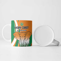 Custom Ivory Coast Football Ceramic Mug Les Elephants Spirit - Wonder Print Shop