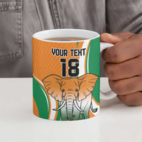 Custom Ivory Coast Football Ceramic Mug Les Elephants Spirit - Wonder Print Shop