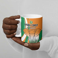 Custom Ivory Coast Football Ceramic Mug Les Elephants Spirit - Wonder Print Shop