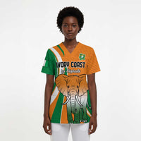 Custom Ivory Coast Football Scrub Top Les Elephants Spirit - Wonder Print Shop