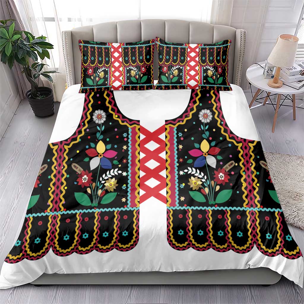 Vintage Polish Gorsecik Bedding Set Slavic Floral Folk Art