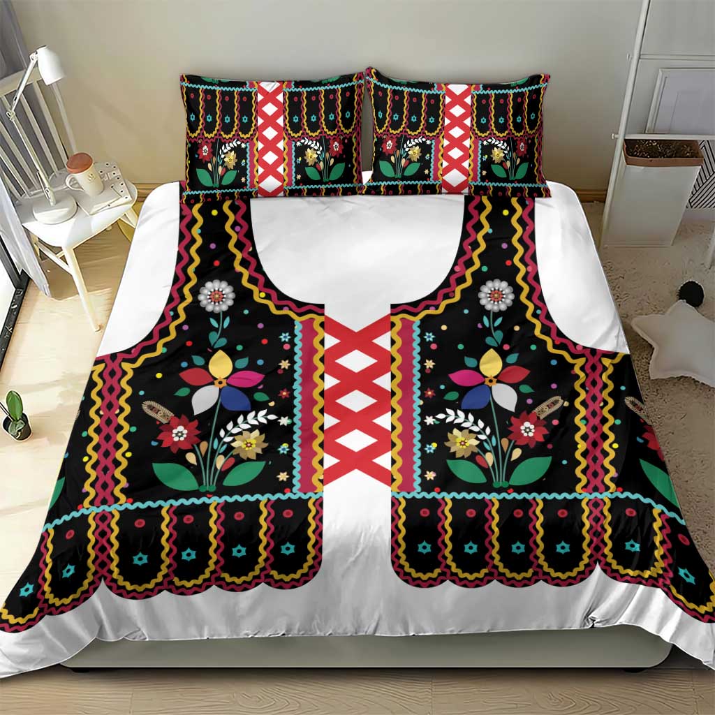 Vintage Polish Gorsecik Bedding Set Slavic Floral Folk Art